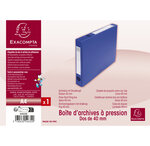 Boite De Classement À Pression Dos 40mm Polypropylène 7/10e Opaque - A4 - Bleu - X 10 - Exacompta