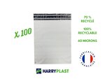 100 Enveloppes plastique aller retour 60 microns - 500×600mm