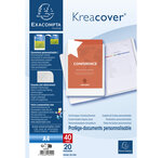 Protège-documents En Polypropylène Rigide Kreacover® 40 Vues - A4 - Blanc - X 20 - Exacompta