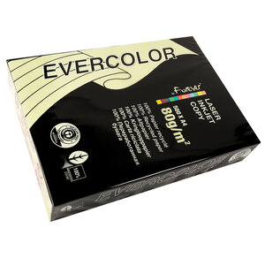 Ramette de 500 feuilles papier couleur recyclé EVERCOLOR 80g A4 jaune canari CLAIREFONTAINE