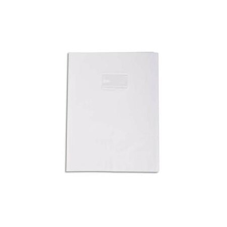 Protège-cahier Grain Cuir 20/100ème 17x22 Blanc CALLIGRAPHE