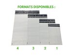 100 Enveloppes plastique aller retour 60 microns - 500×600mm