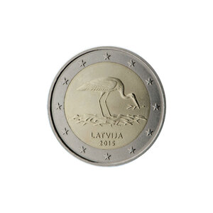 Lettonie 2015 - 2 euro commémorative cigogne