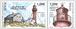 Timbre Saint Pierre et Miquelon - Restauration - Phare de l'Île aux marins