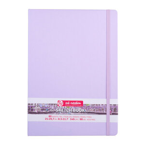 Carnet à croquis / sketch book - format a4 (21x29 7cm) - 80 feuilles - 140g - violet - royal talens