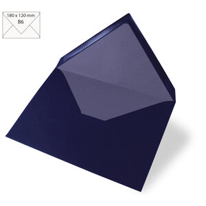 Enveloppe B6  uni  FSC Mix Credit  bleu nuit  180x120mm  90g / m²  5 pces