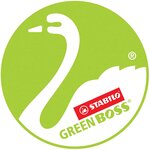 Surligneur green boss orange 83  à base de plastique recyclé x 10 stabilo