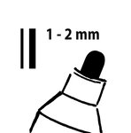 Set de 4 marqueurs craies liquide effaçable artverum pte ogive 1-2 mm assortis sigel