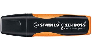 Surligneur green boss  orange à 83  à base de plastique recyclé stabilo