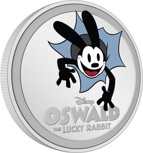 Monnaie en argent 2 dollars g 31.1 (1 oz) millésime 2023 oswald lucky rabbit