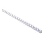 Boite 25 Reliures Spirales Plastique 12mm - Blanc - Exacompta