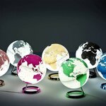 Globe terrestre lumineux Light & Colour Ø 30 cm - Métal cuivré
