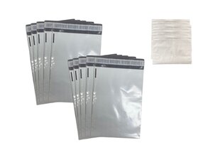 Kit emballage colis Vinted - lot de 10 enveloppes plastiques n°1 (23x17cm) + 10 pochettes porte-documents