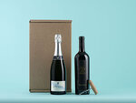 SMARTBOX - Coffret Cadeau Coffret de 2 bouteilles : vin rouge et champagne livrés à domicile -  Gastronomie