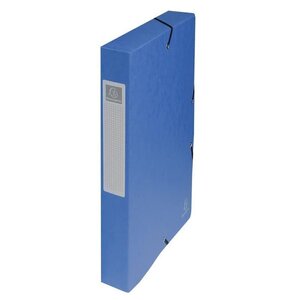 EXACOMPTA - Boite de classement a élastique - Dos 40mm - 24 x 32 - Carte lustrée F.S.C 7/10eme - Couleur bleue