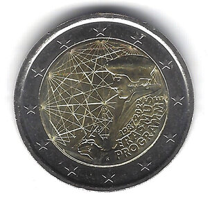 Monnaie 2 euros commémorative italie erasmus 2022