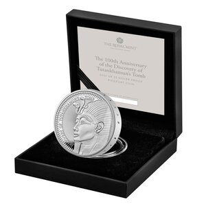 Pièce de monnaie Piedfort 5 Pounds Royaume-Uni Tombe de Toutânkhamon 2022 – Argent BE