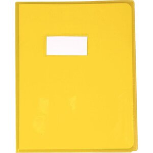 Protège-cahier cristalux sans rabat PVC 22/100ème 17 x 22 cm jaune CALLIGRAPHE
