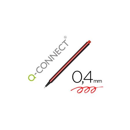 Stylo-feutre pointe fibre fine 0.4 mm coloris rouge Q-CONNECT