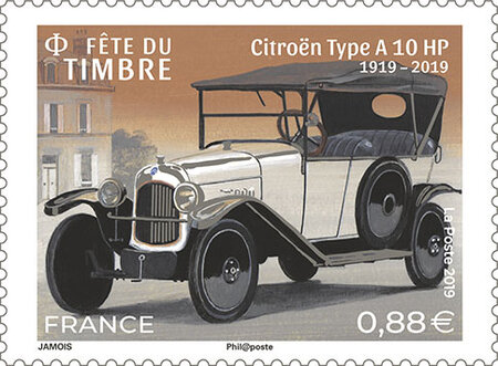 Timbre - Fête du timbre - Voitures de style - Citroën A 10 HP