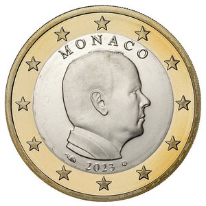 Pièce de monnaie 1 euro Monaco 2023 - Prince Albert II