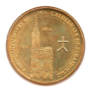 Mini médaille monnaie de paris 2008 - cathédrale de strasbourg