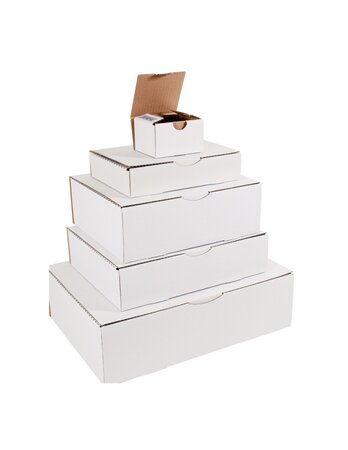(lot  50 boîtes) boîte postale blanche 330 x 250 x 150mm
