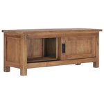 vidaXL Meuble TV 90x30x35 cm Bois de teck massif