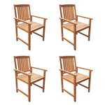 vidaXL Ensemble à manger d'extérieur 5 Pièces Bois d'acacia solide