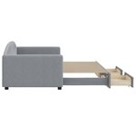 vidaXL Lit de jour avec gigogne et tiroirs sans matelas 90x200 cm