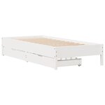 vidaXL Cadre de lit sans matelas blanc 90x190 cm bois de pin massif