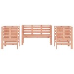 vidaXL Salon de jardin 3 Pièces bois massif douglas