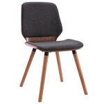 Vidaxl chaises à manger lot de 2 gris tissu