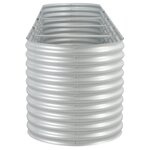 vidaXL Jardinière surélevée 400x80x81 cm acier galvanisé argenté
