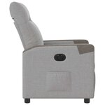 vidaXL Fauteuil inclinable électrique gris nuage tissu