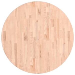 vidaXL Dessus de table Ø90x1 5 cm rond bois massif de hêtre