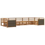 vidaXL Ensemble de canapés d'extérieur 7 pc Naturel