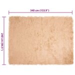 vidaXL Tapis en Peau de Mouton Synthétique Beige 240 x 340 cm