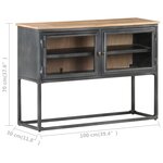 vidaXL Buffet Gris 100x30x70 cm Bois d'acacia massif