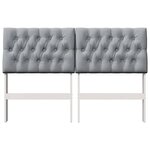 vidaXL Tête de lit capitonnée Gris clair 160 cm Pin massif