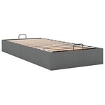 vidaXL Cadre de lit ottoman sans matelas gris foncé 90x190 cm tissu