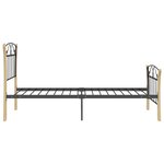 vidaXL Cadre de lit sans matelas noir métal 90x200 cm