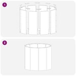 vidaXL Jardinière Argent 60 x 60 x 50 cm Acier inoxydable