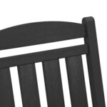 vidaXL Chaise Berçante de Jardin 3 Pièces Noir 38 x 38 x 46 cm Plastique