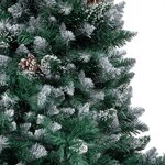 vidaXL Arbre de Noël artificiel pré-éclairé/boules pommes de pin 210cm