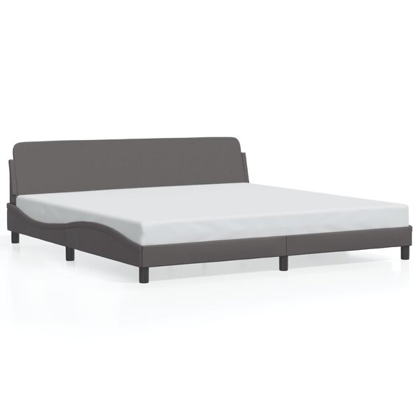vidaXL Cadre de lit sans matelas gris 200x200 cm similicuir