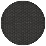 vidaXL Ensemble de bistro 3 Pièces avec coussins noir résine tressée