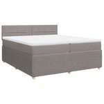 vidaXL Sommier à lattes de lit avec matelas Taupe 200x200 cm Tissu