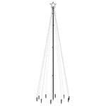 vidaXL Sapin de Noël avec piquet Bleu 310 LED 300 cm