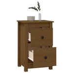 vidaXL Tables de chevet 2 Pièces Marron miel 40x35x61 5 cm Pin solide